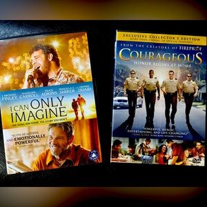 Christian DVDs “ I can only imagine” and “ Courageous “